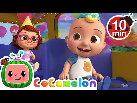 Wheels on the Birthday Bus Go Round and Round | CoComelon Kids Songs & Nursery Rhymes