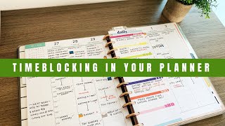 Timeblocking In Your Planner