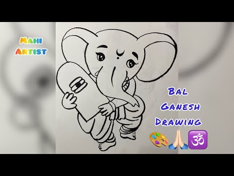 Ganesh chaturthi drawing / lord ganesha drawing / Ganpati Bappa drawing / Easy simple drawing