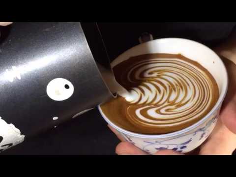 Latte art slow Rosetta