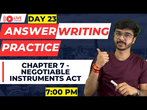 LIVE Answer Writing Business Laws DAY 23