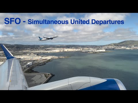 United 737-800 Takeoff - SFO Simultaneous Departures