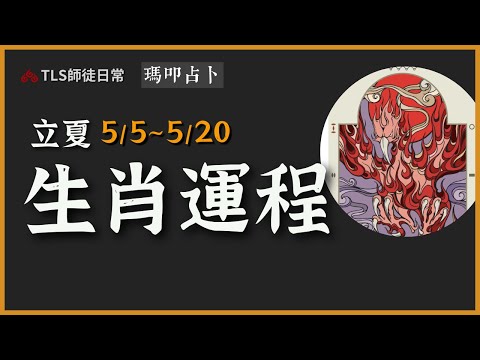 立夏生肖運程5/5~5/20 ｜瑪叩占卜｜工作運、戀愛運、財運、健康｜