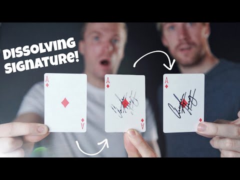 DISSOLVE THEIR SIGNATURE onto their card!! // MAGIC TRICK TUTORIAL