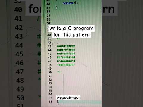 pattern in C|C language tutorial #coding #shorts #cs