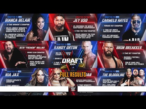 Full WWE Draft 2024 Results Night One