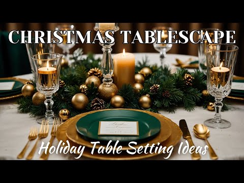 Festive Glam Christmas Tablescape | Elegant Holiday Table Setting Ideas