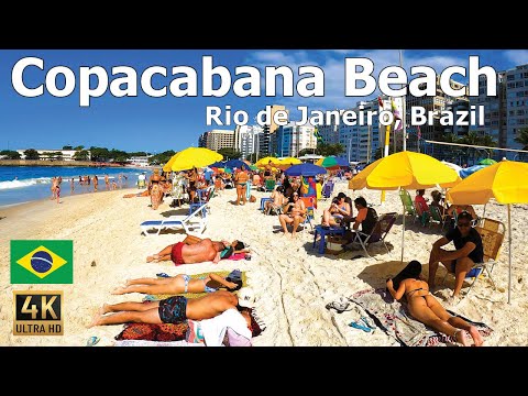 Rio de Janeiro, Brazil 4K - Copacabana Beach Walk in 2024