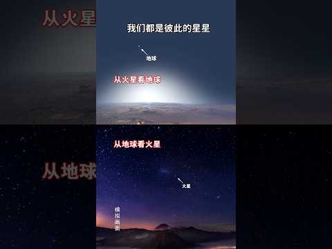 從火星上看地球就像從地球上看火星#火星#地球#宇宙