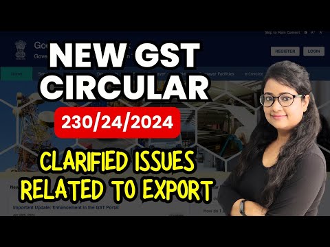 New GST circular to clarify issues related to Export