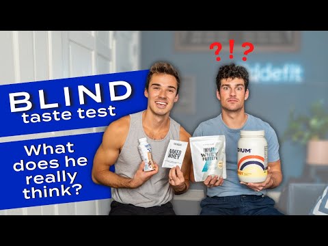 Protein Powder BLIND Taste Test || My Fiancé Tries My Protein Powder