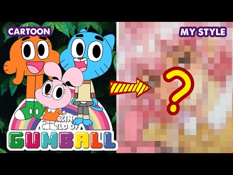 The Amazing World of Gumball Characters as Semi Characters | Draw with Huta Chan