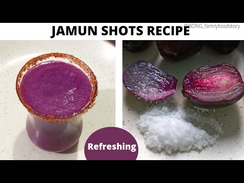 Jamun shots recipe- How to make jamun shots at home- Easy Jamun shots recipe- Black plum drink