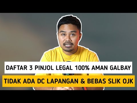 Daftar 3 Pinjol Legal 100% Aman Galbay‼️Tidak Ada DC Lapangan & Bebas Slik OJK