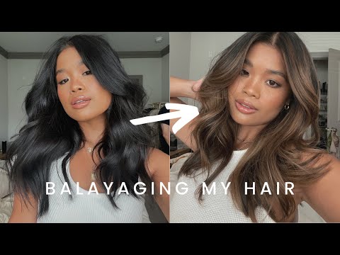 BALAYAGING MY DARK HAIR FOR THE FIRST TIME!! | VLOG