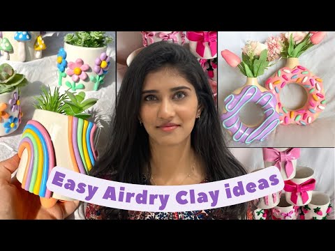 Easy Airdry clay craft ideas ✨ / cute clay crafts / clay / Airdry