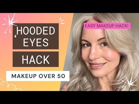 EASY Hooded Eyes Makeup Hack (Flattering for older hooded eyes & baggy eyelids)