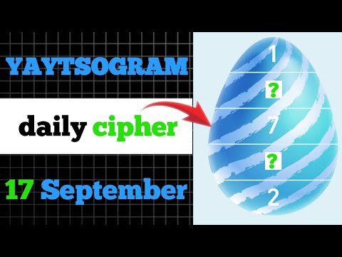 yaytsogram cipher | 17 Sep Cipher | yaytsogram daily cipher | yaytsogram code #yaytsogram #code