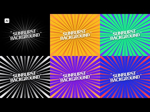 How to Make Sunburst Background in Adobe Illustrator - Quick and Easy