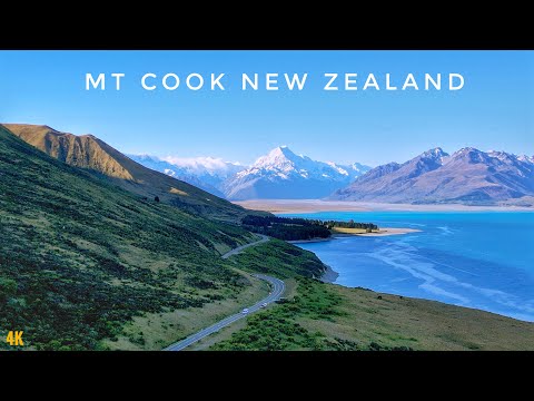 The Road To Mount Cook New Zealand 4K | Lake Pukaki | Drone New Zealand | Travel South Island