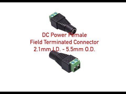 DC Power Female Field Terminated Connector - 2.1mm I.D. - 5.5mm O.D. P#1017