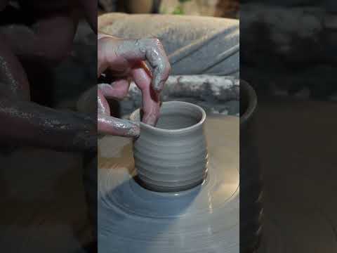 How to throw a Japanese Yunomi Cup on a Pottery Wheel | Ceramics tutorial