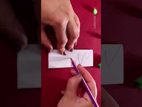 Cutting Paper Art Designs for Christmas Decoration 🎄 How to make a paper Christmas tree garland