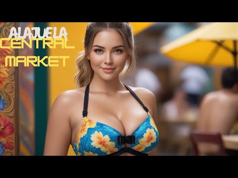 [4K] AI ART Lookbook Model Al Art video | Visiting Alajuela Central Market