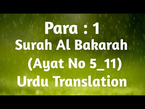 Para 1 Surah Al Bakarah(Ayat No 5_11)With Urdu Translation #surah #qurantranslation #quran #islam