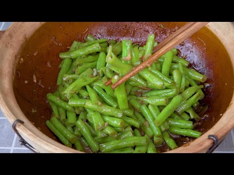 【貓叔食堂】豇豆有人焯水，有人直接炒，難怪不好吃，廣東大廚教你正確的做法，5斤豆角不夠吃