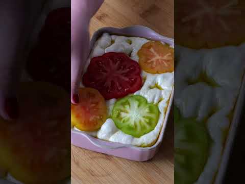 Heirloom tomato focaccia