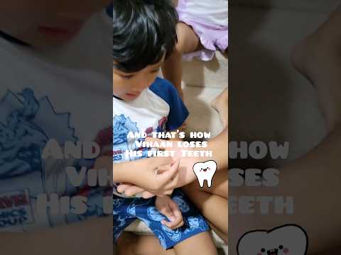 Pulling The First Loose Tooth 🦷 #shorts