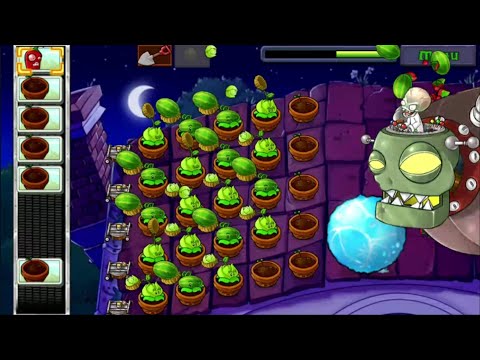 Plants vs Zombies// Adventure roof levels 6_ 10//Gameply