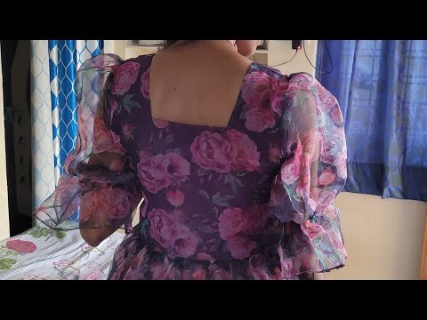 how to stitch long Frock body part in telugu //  square neck stitching for beginners // long ఫ్రాక్