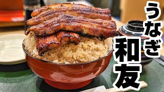 東京で一番大きい鰻丼を食べる動画「うなぎ和友」