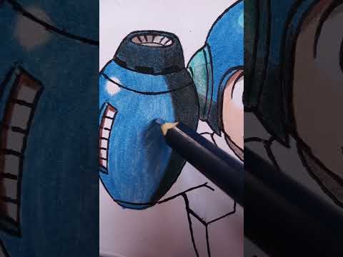 Mega man coloração #art #shorts #desenho