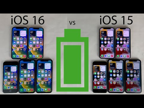 iOS 16 vs iOS 15 BATTERY Test on iPhone 13, 12, 11, XR, & 8