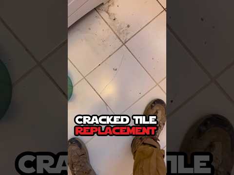 Cracked Tile Replace #tiles #tile bathroom #repair