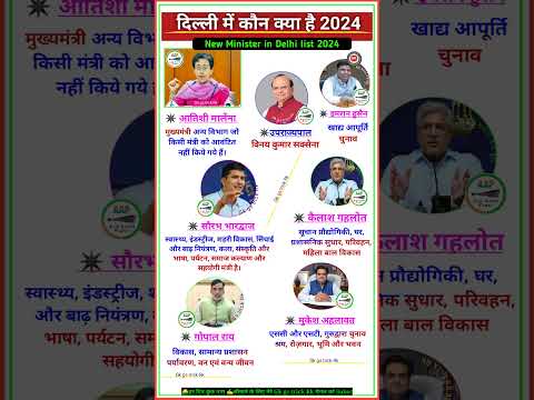 दिल्ली में कौन क्या है 2024 || Delhi ministers list 2024 ||Cabinet Ministers#cabinetminister #shorts