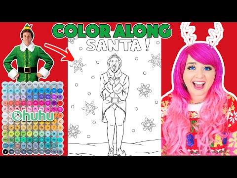 Color Buddy the Elf Christmas Picture With Me | COLOR ALONG WITH KIMMI