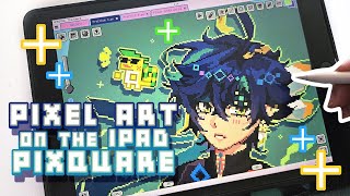 Trying out Pixquare! Pixel art on the IPAD!