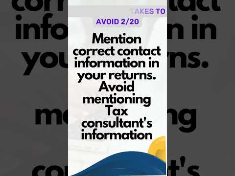 Income tax mistakes 2/20 | Avoid these Income tax mistakes #taxfiling #taxtips #charteredaccountant