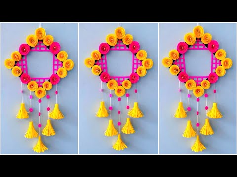 Easy and Quick Paper Wall Hanging Ideas / A4 sheet Wall decor / Cardboard  Reuse /Room Decor DIY