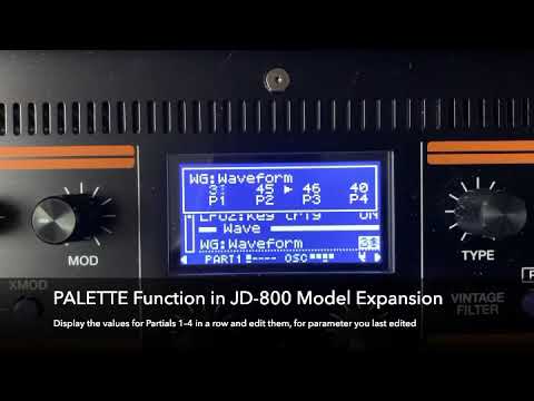 JD-800 Palette Function in JUPITER-X / Xm - video demo, tutorial for X/Xm synthesizers