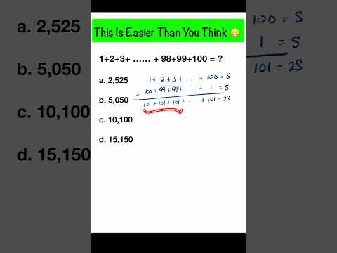 Find The Sum Of The First 100 Integers | Series