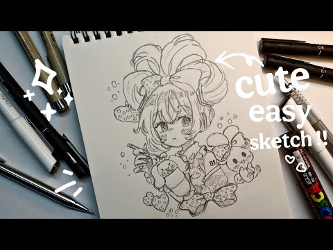 Miku cute sketch ✨ | How to draw miku Hatsune