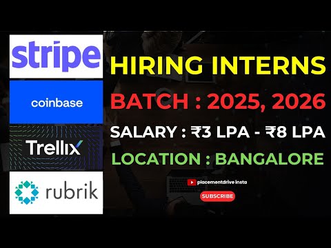 Top Software Engineering Internships for 2025 & 2026 | Stripe, Coinbase, Rubrik, and Trellix