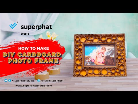 How To Make Cardboard Photo Frames | DIY Photo Frames At Home | Superphat Studio