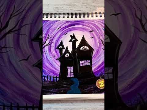 Step-by-step Halloween Painting Tutorial coming tomorrow #halloween