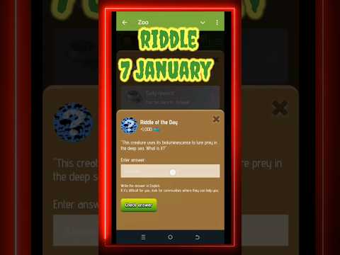 Riddle Of The Day Zoo 7 January | Zoo Riddle Of The Day Code | Riddle Of The Day Zoo